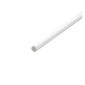 Paper Straw Straight White Wrapped With a White Sleeve Ø0,6cm 21cm (250 Units)