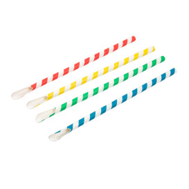 Paper Straw Straight Spoon Assorted Ø0,8cm 21cm (100 Units) 