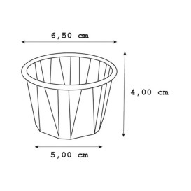 Pleated Kraft Paper Souffle Cup 120ml (250 Units)  