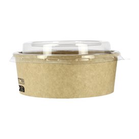Paper Container Kraft-Kraft + RPET Lid 19 Oz/550 ml (50 Units)  Paper Container Kraft-Kraft + RPET Lid 19 Oz/550 ml (50 Units)