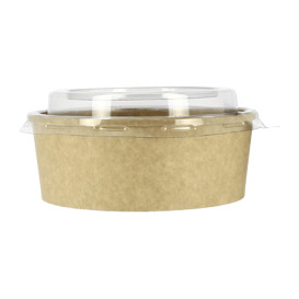 Paper Container Kraft-Kraft + RPET Lid 19 Oz/550 ml (50 Units) 