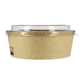 Paper Container Kraft-Kraft + RPET Lid 38 Oz/1120 ml (25 Units) Paper Container Kraft-Kraft + RPET Lid 38 Oz/1120 ml (25 Units)