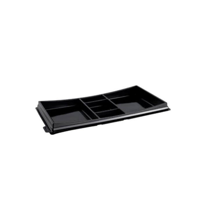 Plastic Sushi Container PET Black 27,3x15,1cm Plastic Sushi Container PET Black 27,3x15,1cm