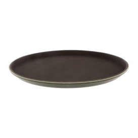 Plastic Tray Round Non-Slip Brown Ø35,5cm (12 Units)