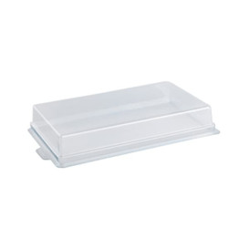 Plastic Lid for Sushi Container PET 26,3x9,1cm 