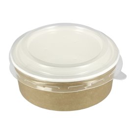 Paper Soup Bowl with Lid Kraft PP 19 Oz/550ml (50 Units) 