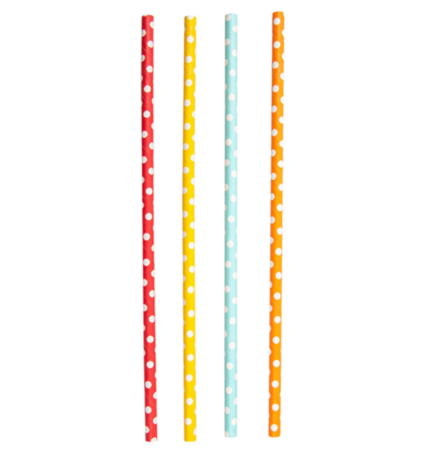 Paper Straw Straight Points Ø6mm 21cm (250 Units) 
