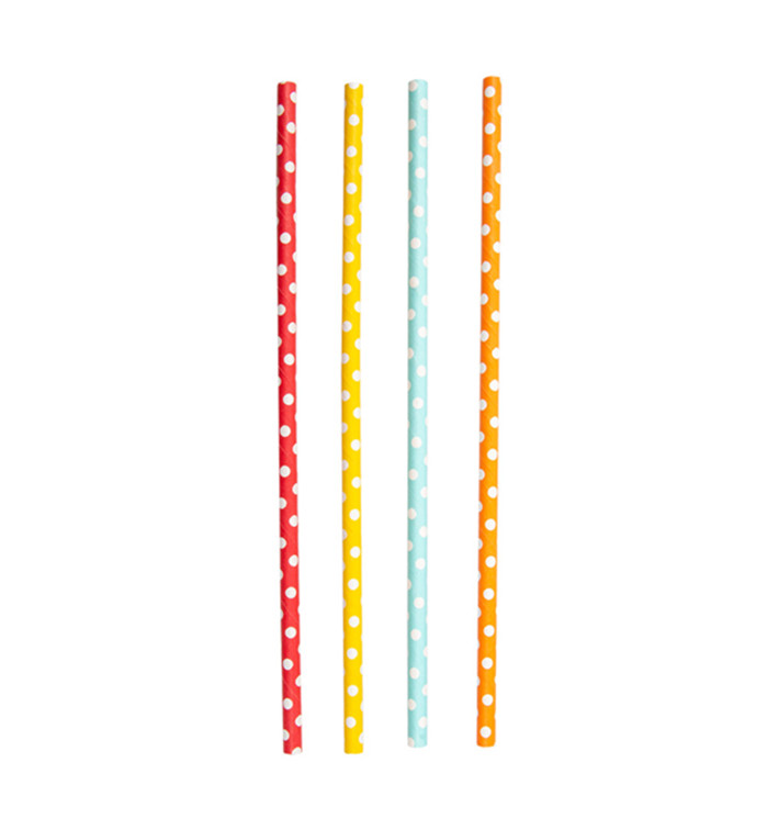 Paper Straw Straight Points Ø6mm 21cm (250 Units) 