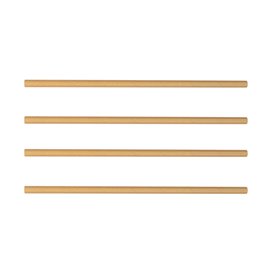 Paper Straw Straight Nature Wrapped With a Sleeve Ø8mm 20cm (100 Units)