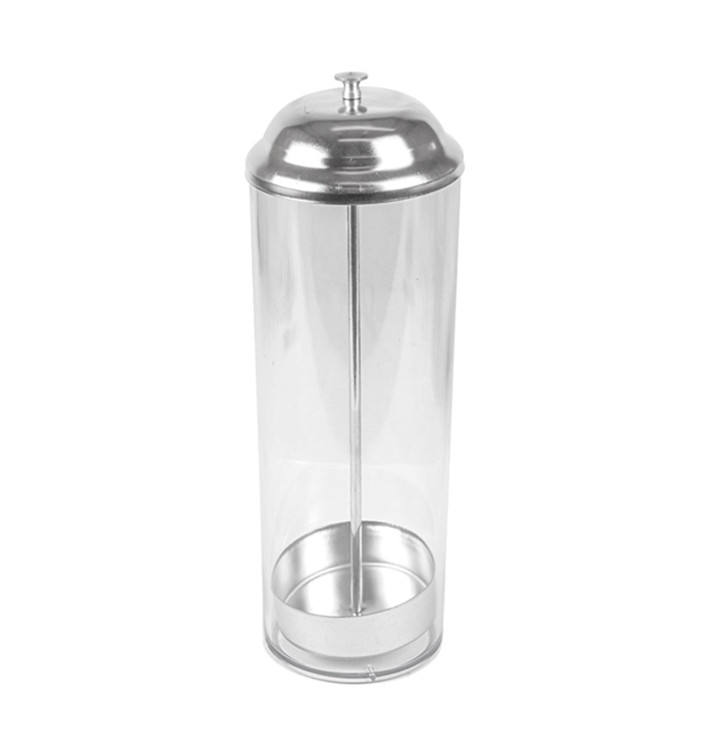 Plastic Dispenser for Straws PS Round shape (12 Units) Plastic Dispenser for Straws PS Round shape (12 Units)