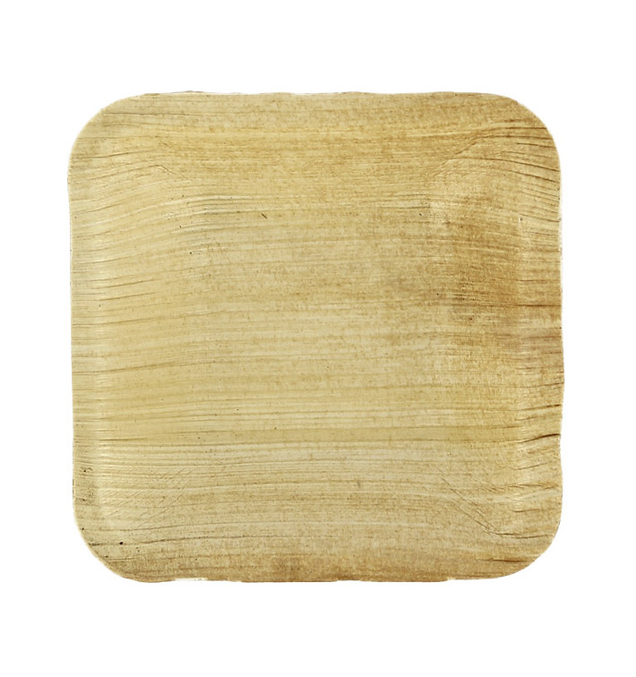 Palm Leaf Mini Plate Square Shape 7,7x7,7cm (25 Units) 