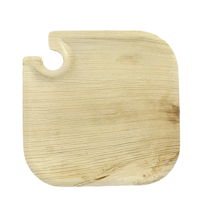 Plam Leaf Plate with Glass Holder 21x21x1,5cm (200 Units) Plam Leaf Plate with Glass Holder 21x21x1,5cm (200 Units)