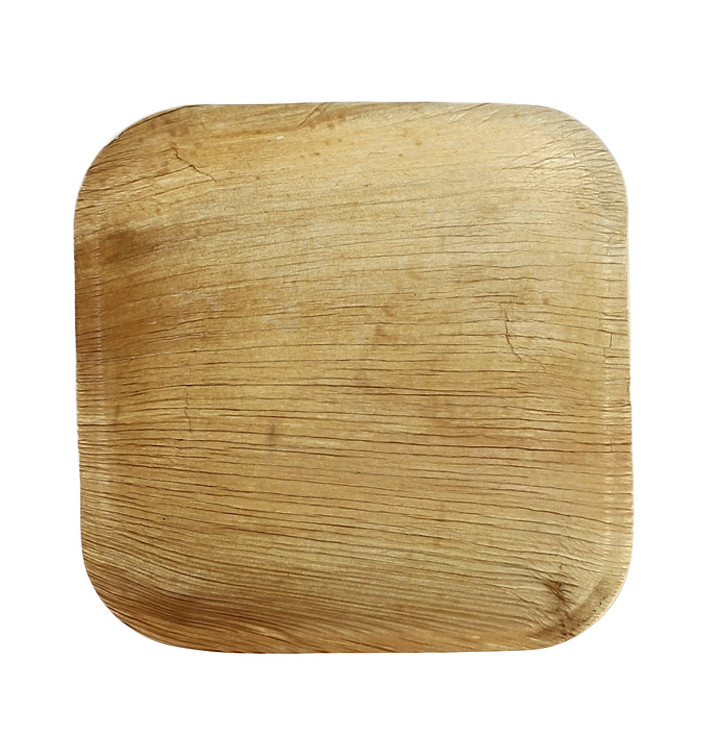 Palm Leaf Mini Plate Square Shape 11,5x11,5x1,5cm (25 Units) 