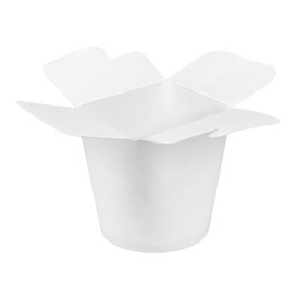 Paper Take-Out Container 100% ECO White 16Oz/480ml (500 Units)