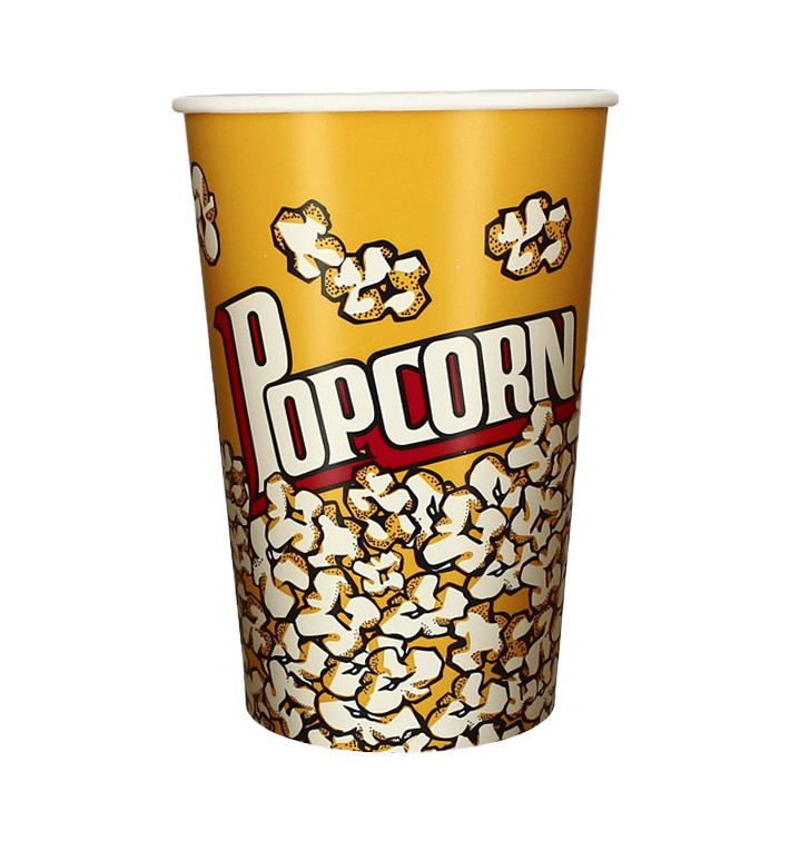 Paper Popcorn Box 1920ml 13,3x10x19,5cm (500 Units) Paper Popcorn Box 1920ml 13,3x10x19,5cm (500 Units)