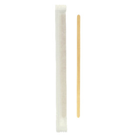 Wooden Coffee Stirrer Wrapped 14cm (500 Units) 