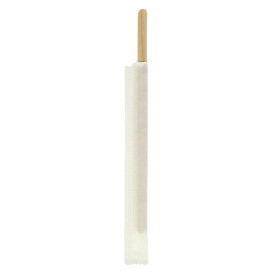 Wooden Coffee Stirrer Wrapped 14cm (500 Units) 