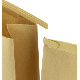 Paper Bag without Handle Kraft and Window 20+8x23cm (500 Uds)