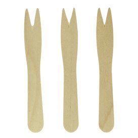 Wooden Food Pick Snaks Natural 8,5cm (1000 Units)