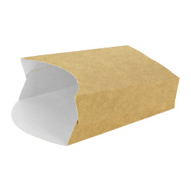Paper French Fries Scoop Container Kraft Medium size 8,2x3,5x12,5cm (25 Units) 