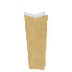 Paper French Fries Scoop Container Kraft Medium size 8,2x3,5x12,5cm (25 Units) 