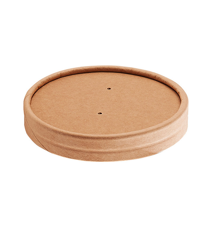 Kraft Carton Lid for 8Oz/250ml and 12Oz/350ml Carton Pots (25 Units) Kraft Carton Lid for 8Oz/250ml and 12Oz/350ml Carton Pots (25 Units)