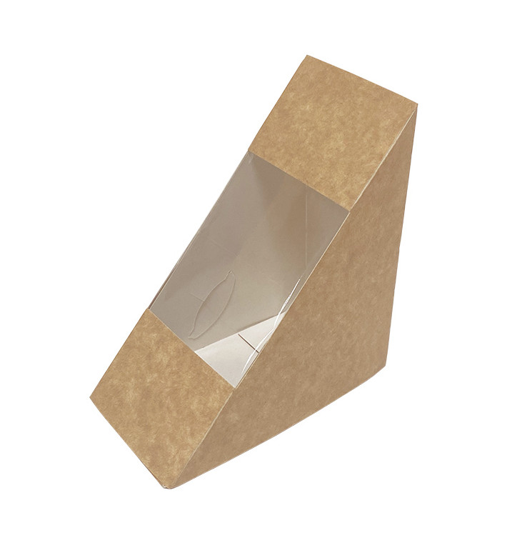 Paper Take-Out Container with Window Kraft 125x65x125mm (500 Units) Paper Take-Out Container with Window Kraft 125x65x125mm (500 Units)