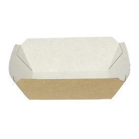 Paper Food Boat Tray Kraft 250ml 9,6x6,5x4,2cm (1000 Units)