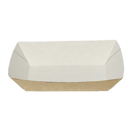 Paper Food Boat Tray Kraft 300ml 11x7x3,5cm (1000 Units)