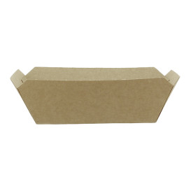 Paper Food Boat Tray Kraft-Kraft 250ml 9,6x6,5x4,2cm (25 Units) 