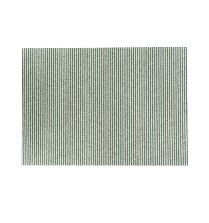 Cotton Placemat "Day Drap" Green Line 32x45cm (72 Units) Cotton Placemat "Day Drap" Green Line 32x45cm (72 Units)