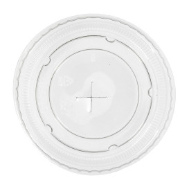 Flat Lid with Cross PET transparent Ø8,5cm (1.000 Units)