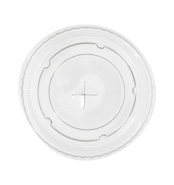 Flat Lid with Cross PET transparent Ø8,5cm (1.000 Units) Flat Lid with Cross PET transparent Ø8,5cm (1.000 Units)