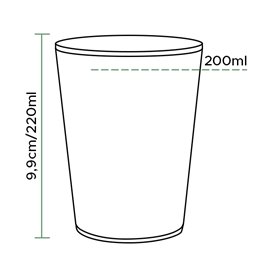 Plastic Cup PP White 220ml (100 Units) 