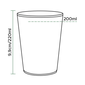 Plastic Cup PP White 220ml (100 Units) 