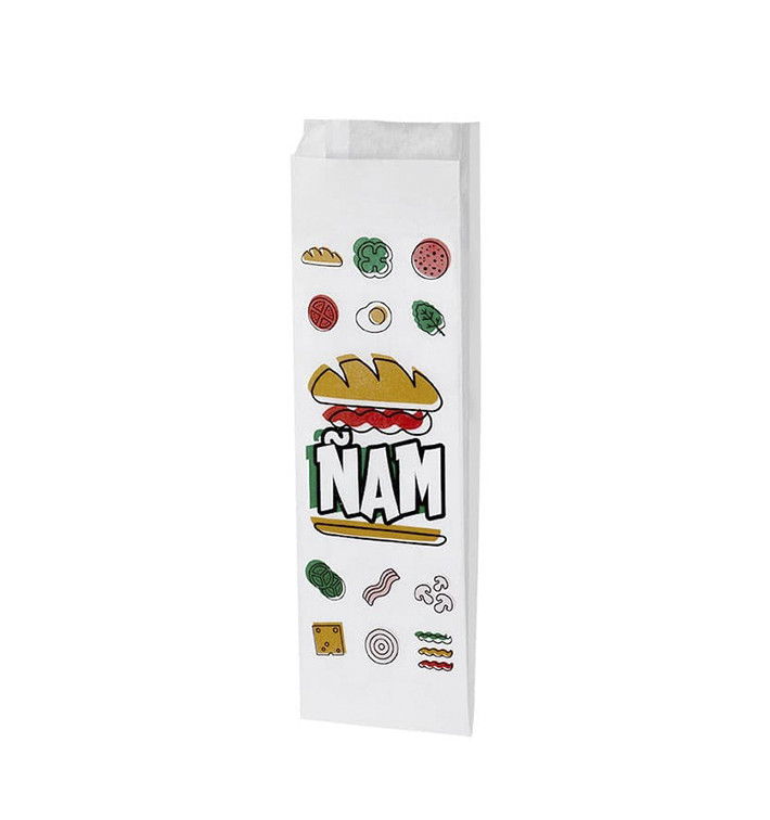 Paper Baguette Bag Grease-Proof Opened 9+5x32cm (1000 Units) Paper Baguette Bag Grease-Proof Opened 9+5x32cm (1000 Units)