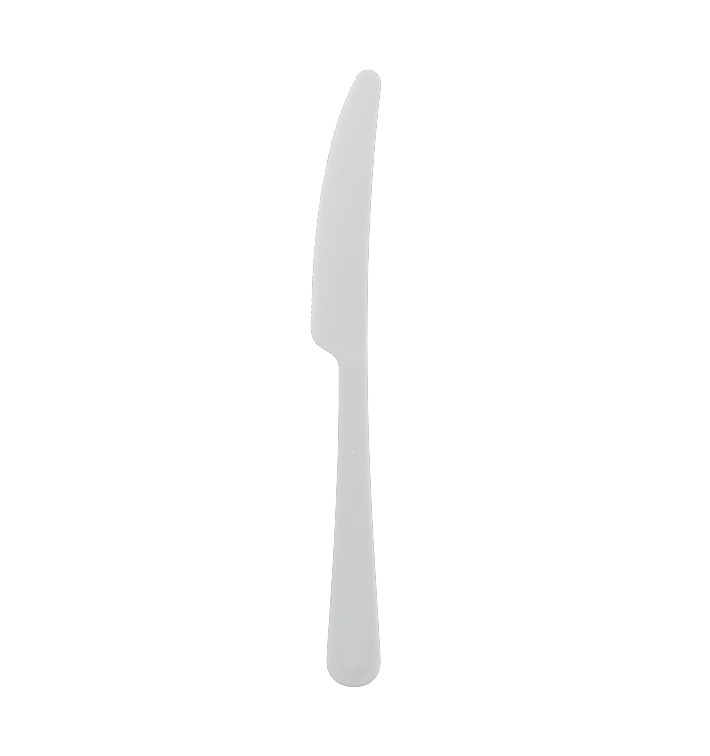Reusable Knife PP Mineral "Gaia" White 197mm (10 Units) Reusable Knife PP Mineral "Gaia" White 197mm (10 Units)