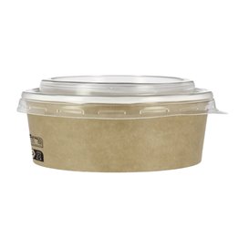 Paper Soup Bowl with Lid Kraft PP 25 Oz/750ml (50 Units) 