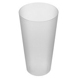 Plastic Cup PP Reusable Translucent 400ml (490 Units)