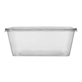 Plastic Container and Plastic Lid PP Rectangular Shape 1.000ml (50 Units)