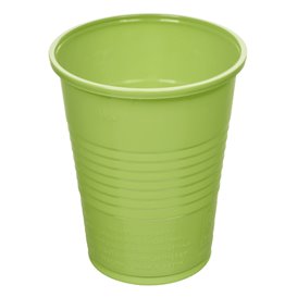 Plastic Cup PS Lime Green 200ml Ø7cm (50 Units) 