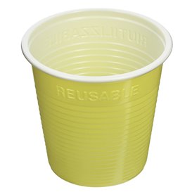 Plastic Shot PS Bicolour Yellow 230 ml (30 Units) 