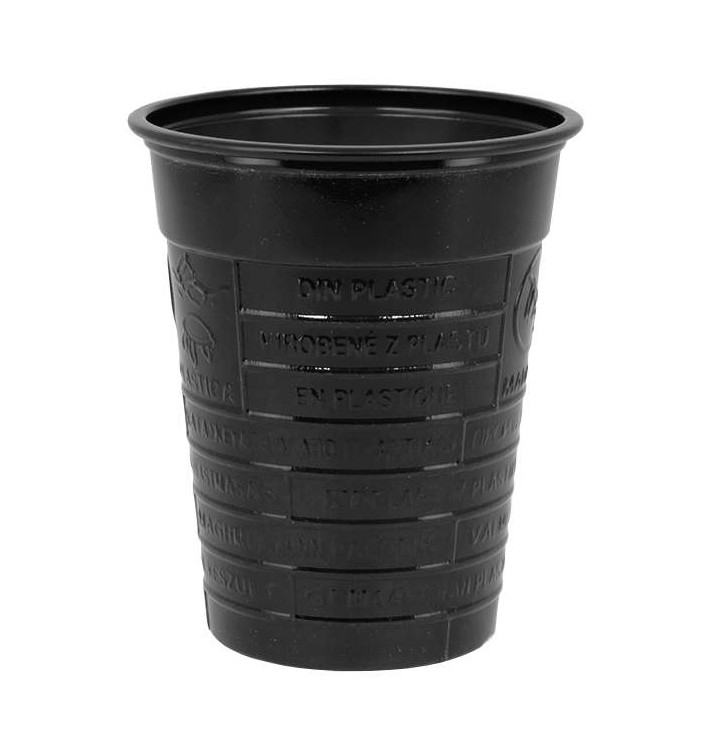 Plastic Cup PS Black 200ml Ø7cm (50 Units) Plastic Cup PS Black 200ml Ø7cm (50 Units)