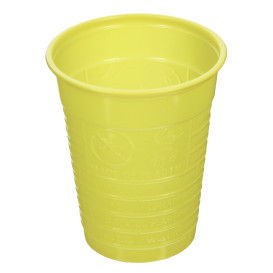 Plastic Cup PS Yellow 200ml Ø7cm (50 Units) 