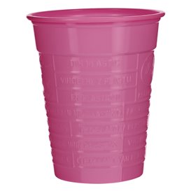 Plastic Cup PS Fuchsia 200ml Ø7cm (50 Units) 