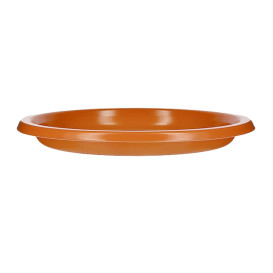 Reusable Plate Flat Economic PS Orange Ø17cm (300 Units)