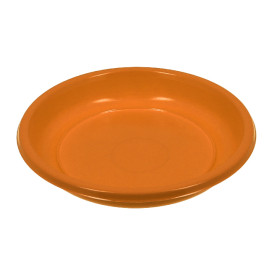 Reusable Plate Deep Economic PS Orange Ø20,5cm (25 Units) 