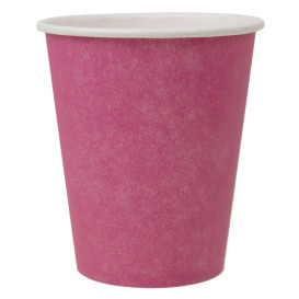 Plastic-Free Paper Cup 9 Oz/250ml "Colors" Pink Ø8,0cm (300 Units)