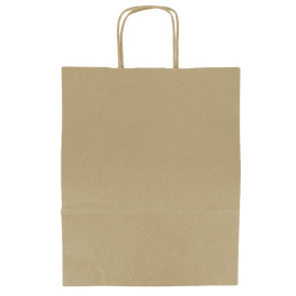 Paper Bag with Handles Kraft 100g/m² 25+11x31cm (25 Units) 