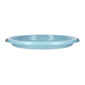 Reusable Plate Flat Economic PS Light Blue Ø22cm (25 Units) 